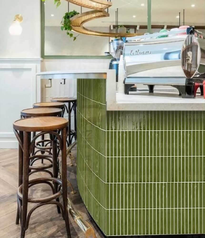 โมเสค TIMELESS TILES รุ่น PAINTIO 31 X 21.4 ซม. สีเขียว DRY GREEN ผิวเงา